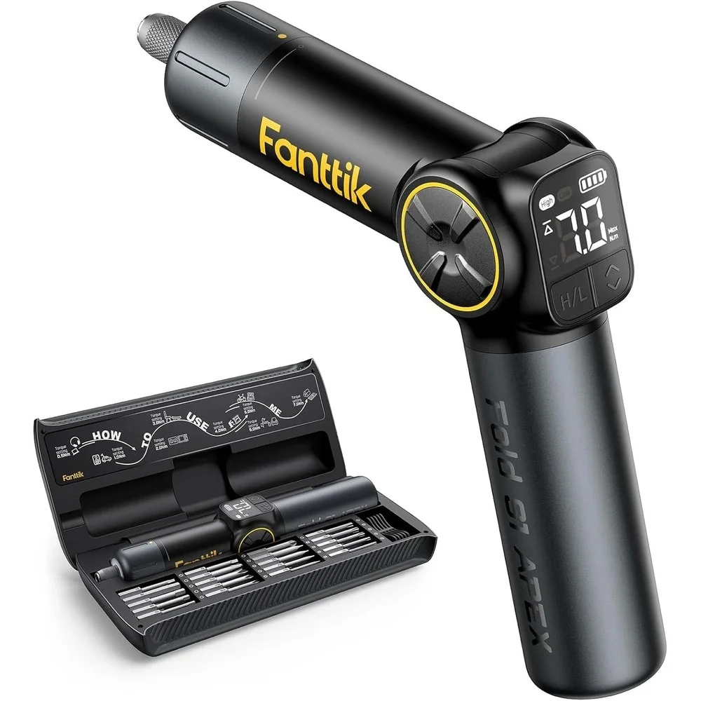 Fanttik S1 Apex Cordless Electric Screwdriver with 8 Torque Settings & LED Light
